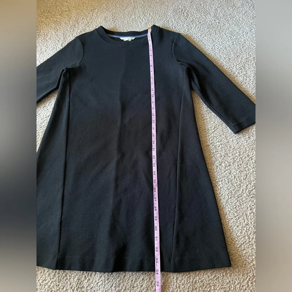 Boden Ribbed Ottoman Shift Black Dress Sz US 8P